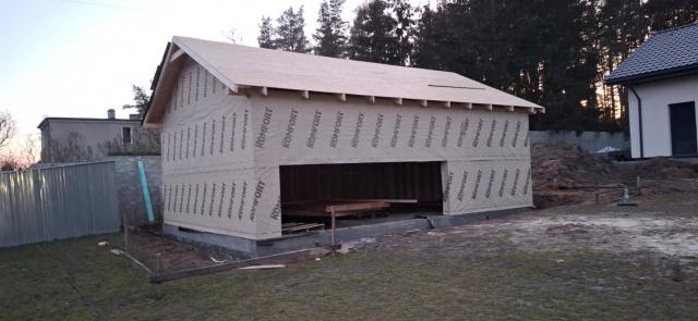 Garaż 9x7m konstrukcja szkieletowa