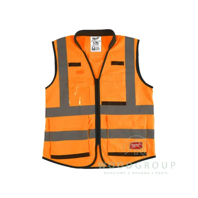 Kamizelka odblaskowa PREMIUM pomarańczowa, rozmiar L/XL - 4932471899