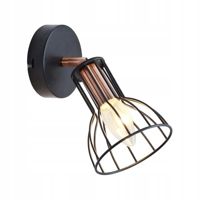 Lampa ścienno-sufitowa SOFIA 1 czarna 1*E14