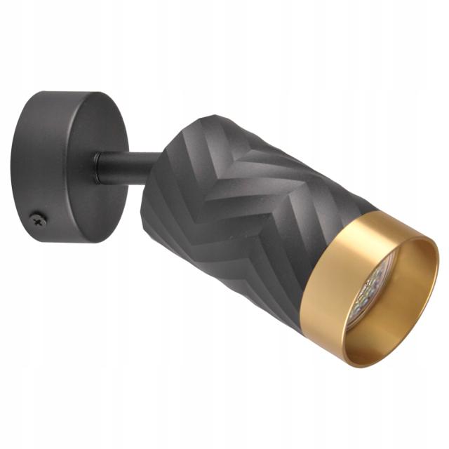 Lampa ścienno-sufitowa ARRAS 1*GU10 czarno-złota