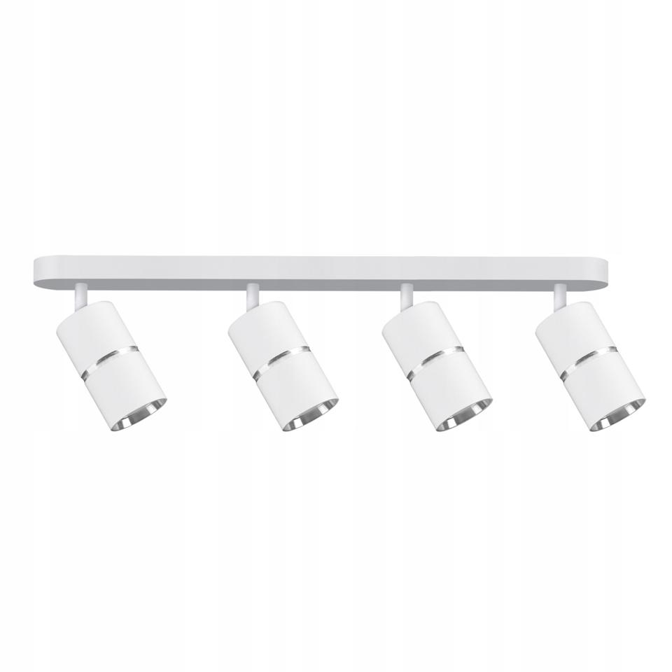 Lampa ścienno-sufitowa BAMBOO 4*GU10 biały+srebrny