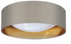 Plafon LED TULUZA 40cm taupe-złoty 24W 2600lm 4000K