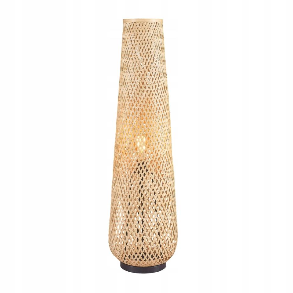 Lampa Podłogowa Goldlux Zanzibar E27 Beżowa Naturalna Boho do Sypialni