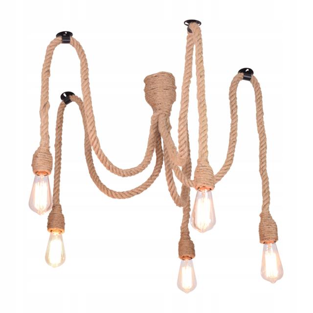 Lampa wisząca PAJĄCZEK Rope 5xE27